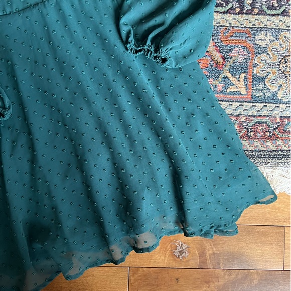 ✨3/15$ Green dress, polka dots - Picture 2 of 5